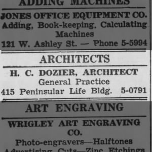 Henrietta Cuttino Dozier - Architect - Advertisements