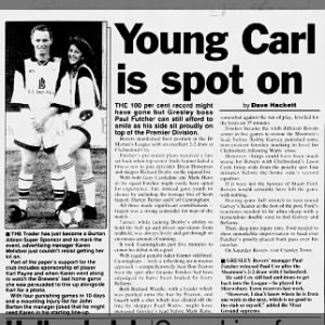 Young Carl is spot on - Burton Trader September 1996