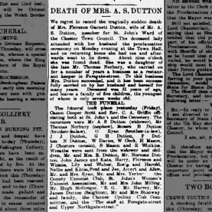 Obituary for A S DUTTON