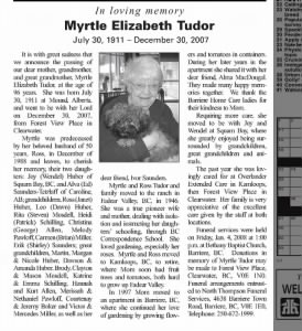 Myrtle Elizabeth Tudor