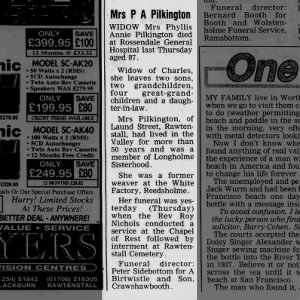 Obituary for P A Pilkington