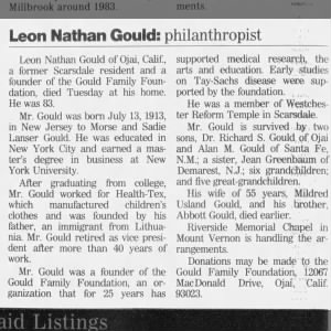 Obituary for Leon Nathan Gould