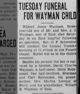 Obituary for UNERALOR WAYMAN