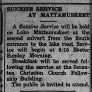 MNWR - Easter Sunrise Service to be held on Hwy 94 causeway on MNWR on Sun Apr 22