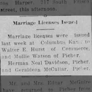 Marriage of Davidson / McCullar