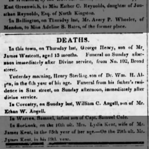 Death Notice of William C Angell