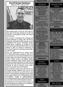 Obituary for Russell George Gatehouse