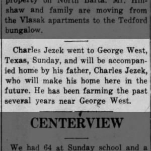 Charles Jezek moves from George, Tx to Prague