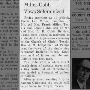 Marriage of Miller / Cobb