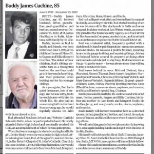 Obituary for Buddy James Cuchine