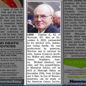 Obituary for Stephen A. LAMB -