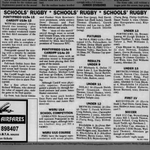 SCHOOLS' RUGBY