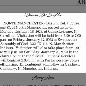 Obituary for Darwin DeLaughter