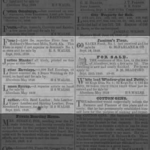 Jamison vs Hubbard Dueling Flour Advertisements - Monroe Democrat Feb 1849