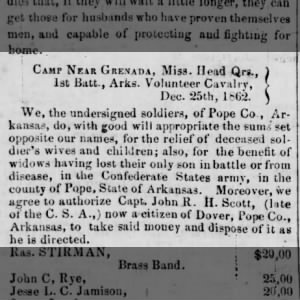Arkansas Confederate Army: Lawson Death