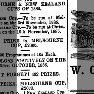 Melbourne Cup 3rd November 1885