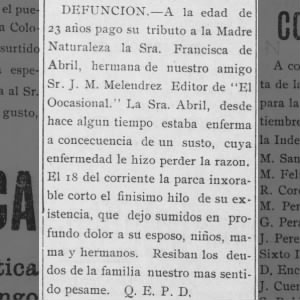 Melendrez_Francisca-1898_07_23-Observador_Mexicano-Phoenix_Arizona