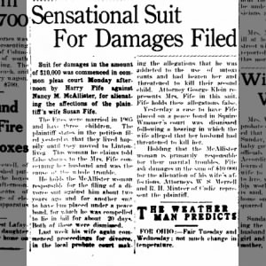 Fife / McAllister Damages Filed -1910