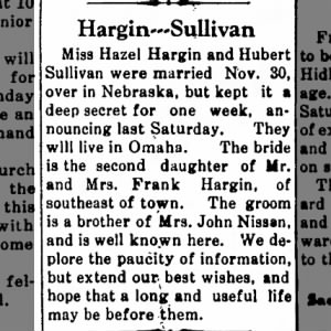 Marriage of Hargin / Sullivan