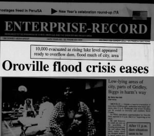 Chico Enterprise Record 2 Jan 1997 flood headline
