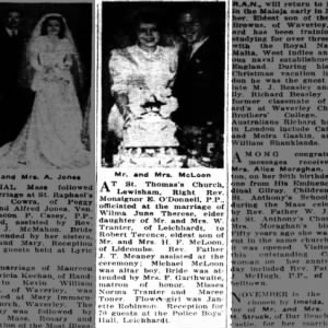 Marriage of Wilma Tranter / Robert McLoon