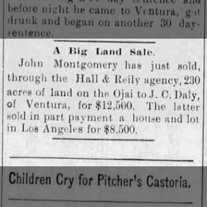 John Montgomery sale  to JC Daly
VFP 6-6-1891/4