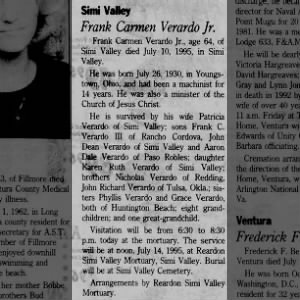 Obituary for Carmen Verardo Jr