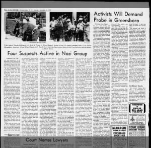 Greensboro Massacre - Nazi attack on communist protest