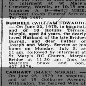 Obituary for  BURRELL