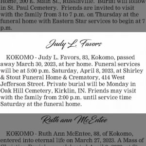 Obituary for Judy L. Favors