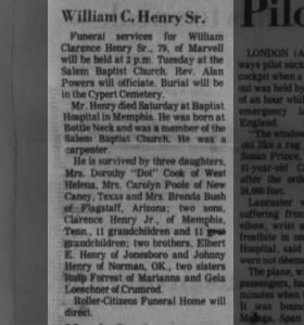 William Clarence Henry Sr Obituary - 11 Jun 1990 - The Daily World - Pg2