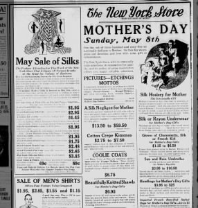 Mother's Day Gifts 1927