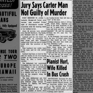 Jury Says Carter Man Not Guilty of Murder