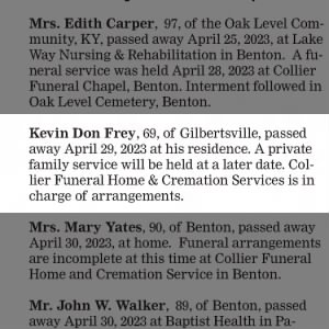 Obituary for Kevin Don Frey