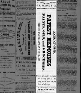 O S Bearce & Co. Ad - 7 Aug 1867 - Macon Argus - Pg3
