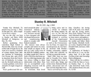 Mitchell, Stanley, obituary