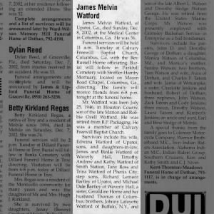 Obituary for James Melvin Watford
