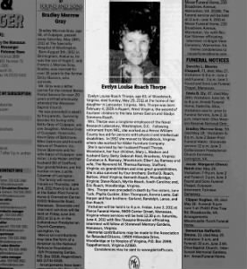 Evelyn Roach Thorpe Obituary