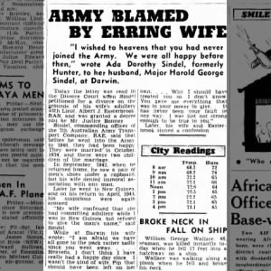 Army blamed for their divorce 