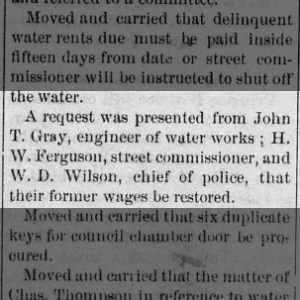 John T Gray Wages 5 9 1896 Blairsville Enterprise