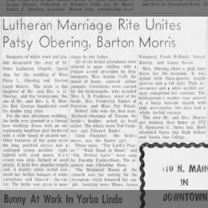 Marriage of Obcring / Morris