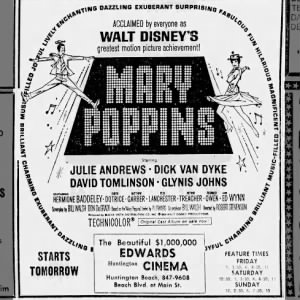 edwards cinema HB mary poppins 2-4-1965