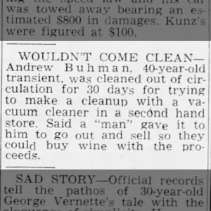 1948 10 09 Andrew Buhman arrested