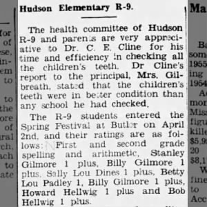 1955-04-21 - Dines, Sally - Hudson Elementary R-9 -  Spring Festival