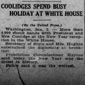 News from January 2, 1924