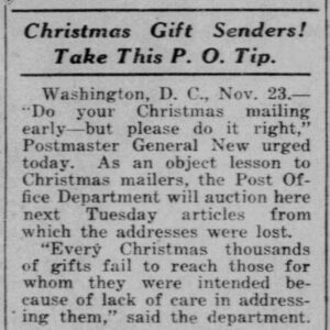 News from November 24, 1923