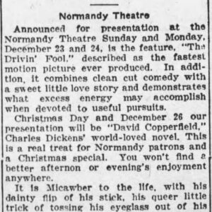 News from December 22, 1923