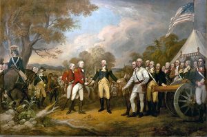 Battles of Saratoga: "Surrender of General Burgoyne," by John Trumbull