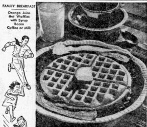 Breakfast Recipes: Waffles, 1945 (Buffalo News, via Newspapers.com)