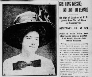 1911 newspaper article about the disappearance of Dorothy Arnold (New-York Tribune, via Newspapers.com)
